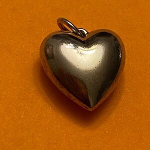 RETIRED James Avery Puffy Heart Charm, Sterling Silver